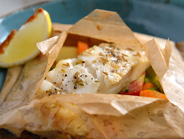 Sole En Papillote with Beurre Blanc